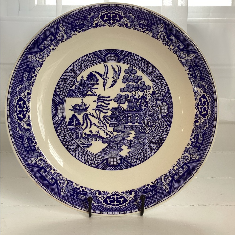 Vintage Blue Willow 12” Plater